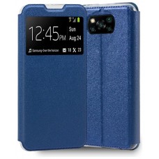 Funda COOL Flip Cover para Xiaomi Pocophone X3 / X3 Pro Liso Azul