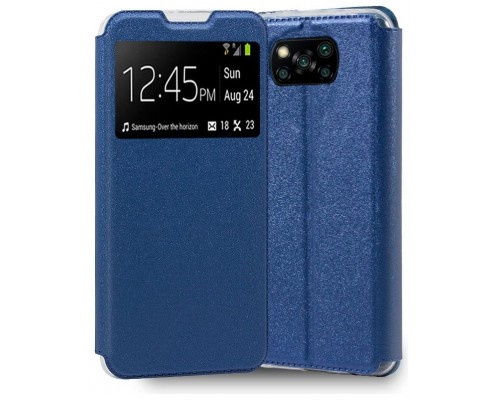 Funda COOL Flip Cover para Xiaomi Pocophone X3 / X3 Pro Liso Azul