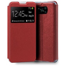 Funda COOL Flip Cover para Xiaomi Pocophone X3 / X3 Pro Liso Rojo