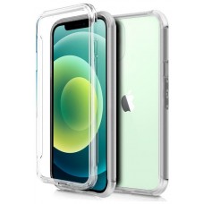 Funda COOL Silicona 3D para iPhone 12 / 12 Pro (Transparente Frontal + Trasera)