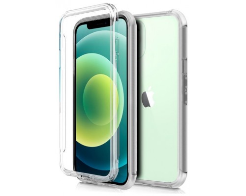 Funda COOL Silicona 3D para iPhone 12 / 12 Pro (Transparente Frontal + Trasera)