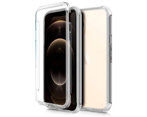 Funda COOL Silicona 3D para iPhone 12 Pro Max (Transparente Frontal + Trasera)