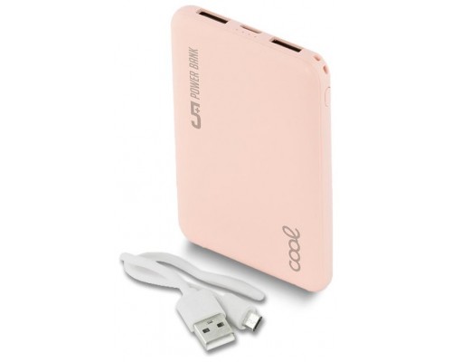 Bateria Externa Micro-usb Power Bank 5000 mAh COOL Leather Rosa