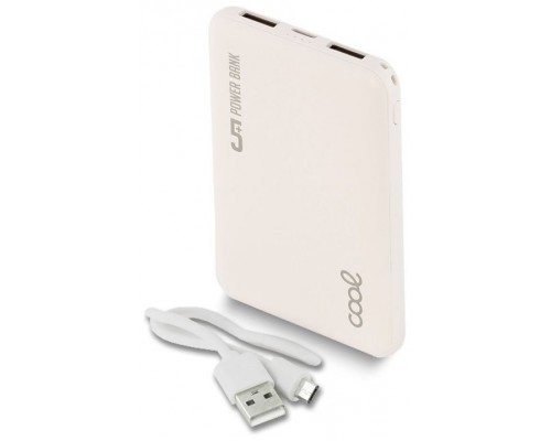 Bateria Externa Power Bank 5000 mAh COOL Leather Blanco