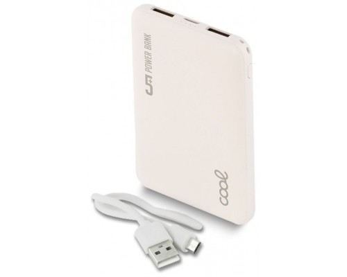 Bateria Externa Micro-usb Power Bank 5000 mAh COOL Leather Blanco