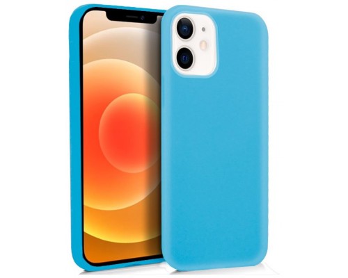 Funda COOL Silicona para iPhone 12 mini (Celeste)