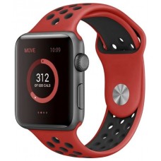 Correa COOL para Apple Watch Series 1 / 2 / 3 / 4 / 5 / 6 / 7 / SE (42 / 44 / 45 mm) Sport Rojo-Negro