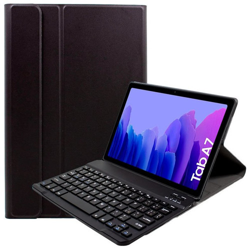 Funda COOL para Samsung Galaxy Tab A7 T500 / T503 / T505 Polipiel Liso Negro Teclado Bluetooth 10.4 Pulg
