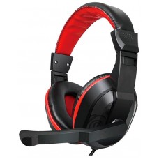 Auriculares Stereo Oficina COOL Dublin con micro (Negro-Rojo)