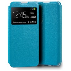 Funda COOL Flip Cover para Huawei P Smart 2021 Liso Celeste