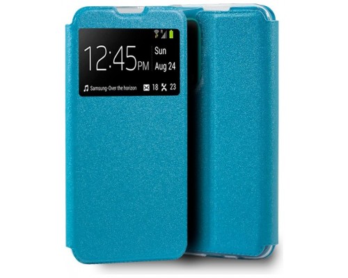 Funda COOL Flip Cover para Huawei P Smart 2021 Liso Celeste