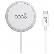 Dock Base Cargador MAGNÉTICO Smartphones Inalámbrico Qi COOL Blanco