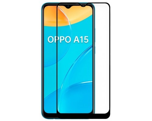 Protector Pantalla Cristal Templado COOL para Oppo A15 / A15s (FULL 3D Negro)