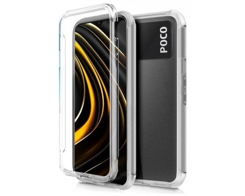 Funda COOL Silicona 3D para Xiaomi Pocophone M3 (Transparente Frontal + Trasera)