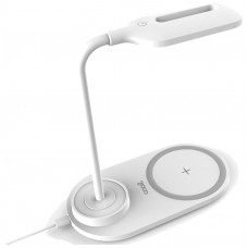 Lámpara LED + Base Carga Inalámbrica Qi COOL Blanco