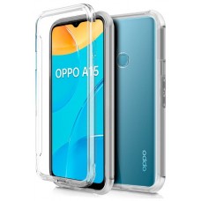 Funda COOL Silicona 3D para Oppo A15 / A15s (Transparente Frontal + Trasera)