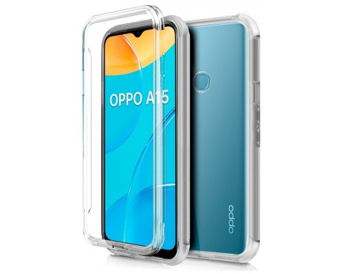 Funda COOL Silicona 3D para Oppo A15 / A15s (Transparente Frontal + Trasera)