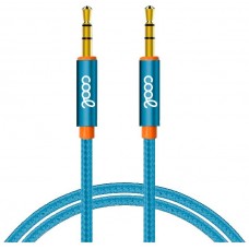 Cable Jack 3.5 mm a Jack 3.5 mm COOL Audio-Audio Nylon Celeste (1m)