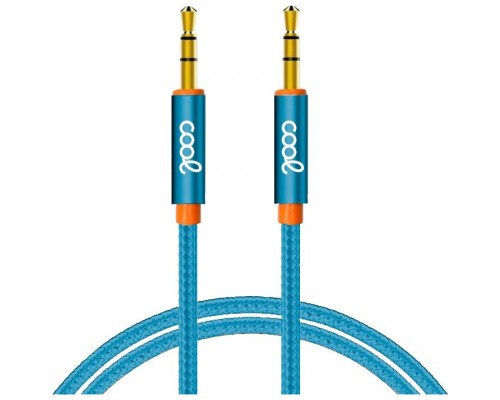 Cable Jack 3.5 mm a Jack 3.5 mm COOL Audio-Audio Nylon Celeste (1m)