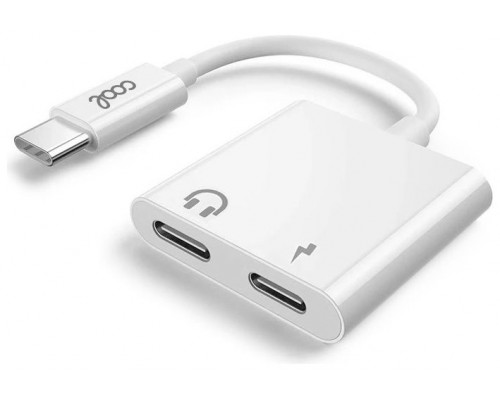 Adaptador Dual USB TIPO-C (Auriculares + Carga) Digital COOL