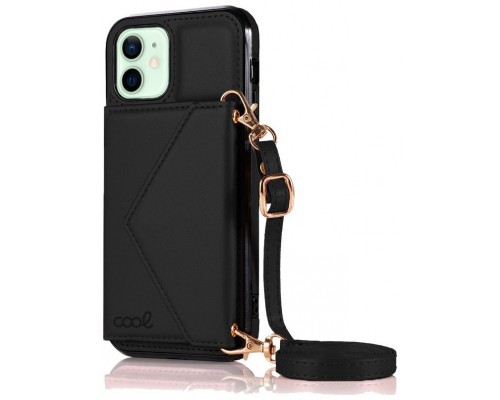 Carcasa COOL para iPhone 12 / 12 Pro Colgante Wallet Negro
