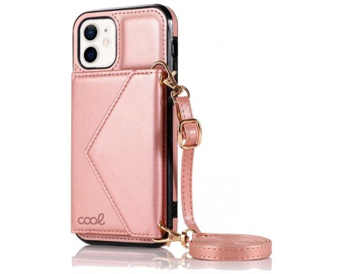 Carcasa COOL para iPhone 12 mini Colgante Wallet Rosa