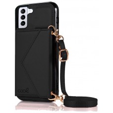 Carcasa COOL para Samsung G990 Galaxy S21 Colgante Wallet Negro