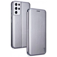 Funda COOL Flip Cover para Samsung G998 Galaxy S21 Ultra Elegance Plata