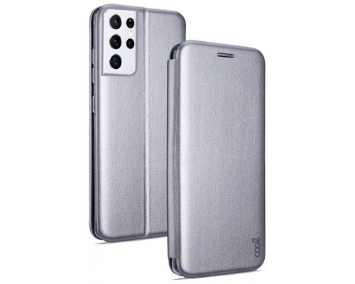 Funda COOL Flip Cover para Samsung G998 Galaxy S21 Ultra Elegance Plata