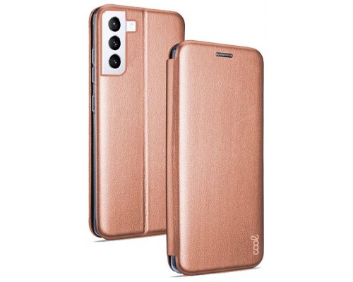 Funda COOL Flip Cover para Samsung G990 Galaxy S21 Elegance Rose Gold