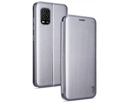 Funda COOL Flip Cover para Xiaomi Mi 10 Lite Elegance Plata