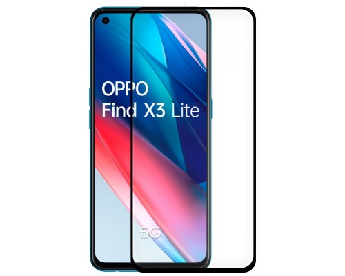 Protector Pantalla Cristal Templado COOL para Oppo Find X3 Lite (FULL 3D Negro)