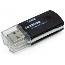 Lector USB Tarjetas Memoria Universal COOL (All in One) Negro