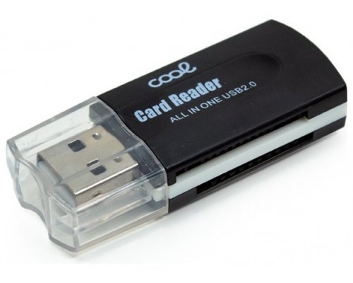 Lector USB Tarjetas Memoria Universal COOL (All in One) Negro
