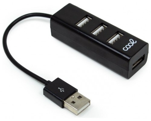 Hub USB 2.0 Universal COOL 4 Puertos USB Negro