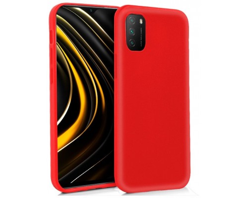 Funda COOL Silicona para Xiaomi Pocophone M3 / Redmi 9T (Rojo)