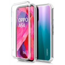 Funda COOL Silicona 3D para Oppo A54 5G / A74 5G (Transparente Frontal + Trasera)