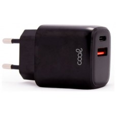 Cargador Red Universal Fast Charger (PD) Dual Tipo-C / USB COOL (20W) Negro