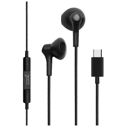 Auriculares Bot&oacute;n COOL Stereo Tipo-C Con Micro (Digital) Negro