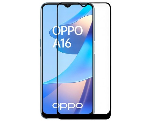 Protector Pantalla Cristal Templado COOL para OPPO A16 / A16s / A54s (FULL 3D Negro)