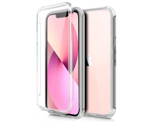 Funda COOL Silicona 3D para iPhone 13 (Transparente Frontal + Trasera)