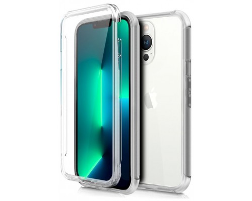 Funda COOL Silicona 3D para iPhone 13 Pro (Transparente Frontal + Trasera)