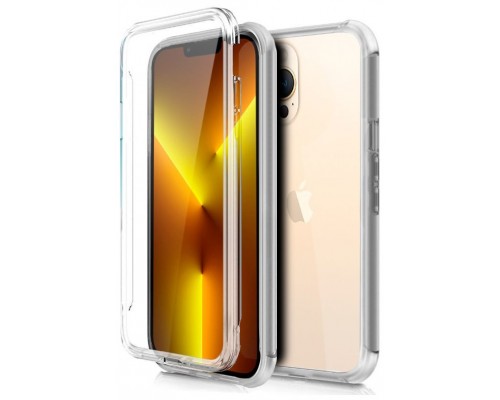 Funda COOL Silicona 3D para iPhone 13 Pro Max (Transparente Frontal + Trasera)