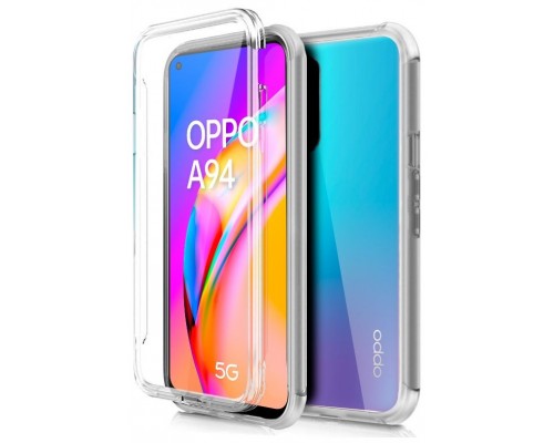 Funda COOL Silicona 3D para Oppo A94 5G / Reno 5Z (Transparente Frontal + Trasera)