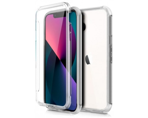 Funda COOL Silicona 3D para iPhone 13 mini (Transparente Frontal + Trasera)