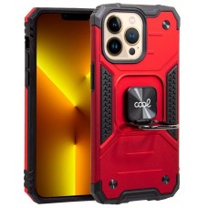 Carcasa COOL para iPhone 13 Pro Max Hard Anilla Rojo