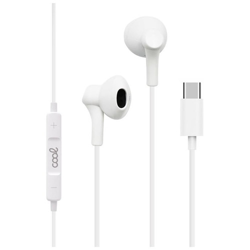 Auriculares Botón COOL Stereo Tipo-C Con Micro (Digital) Blanco-CS2 Auriculares Botón COOL Stereo Tipo-C Con Micro (Digital) Blanco