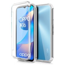 Funda COOL Silicona 3D para Oppo A16 / A16s / A54s (Transparente Frontal + Trasera)