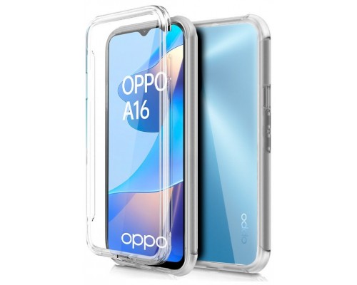 Funda COOL Silicona 3D para Oppo A16 / A16s / A54s (Transparente Frontal + Trasera)