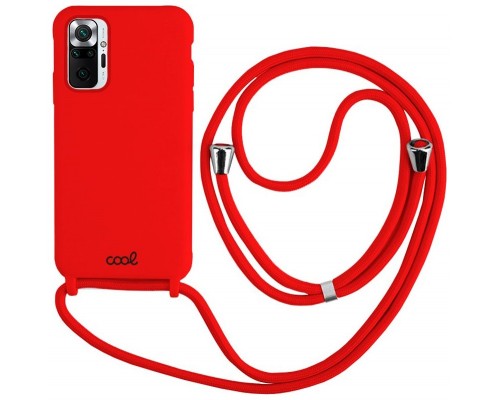 Carcasa COOL para Xiaomi Redmi Note 10 / Note 10s Cordón Liso Rojo